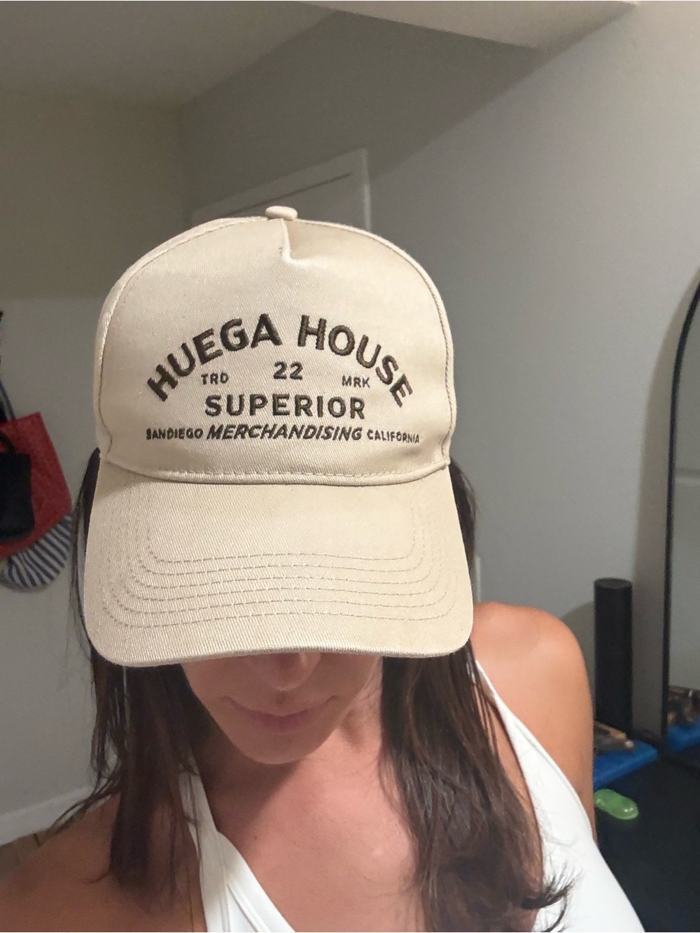 Huega house Beige Baseball Cap - Superior Embroidered Trucker Hat